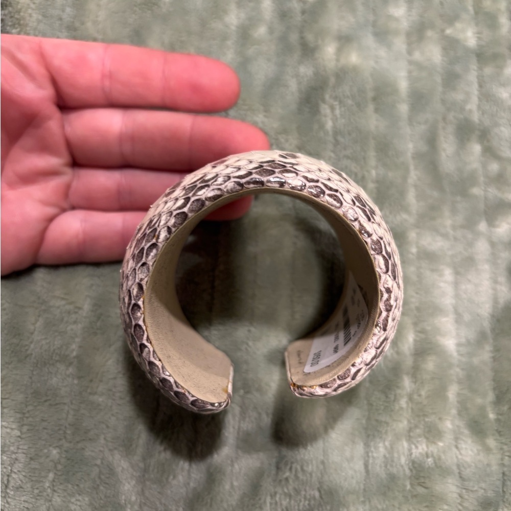 Textured Snake Skin Cuff Bracelet NWT
